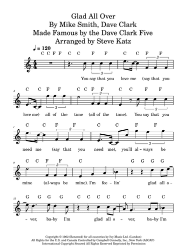 Glad All Over (arr. Steve Katz)
