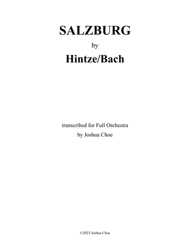 Salzburg (arr. JMJ Arrangements)