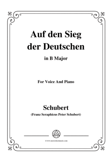 Schubert-Auf den Sieg der Deutschen,in B Major,for Voice,2 Violins&Cello (arr. MSM)