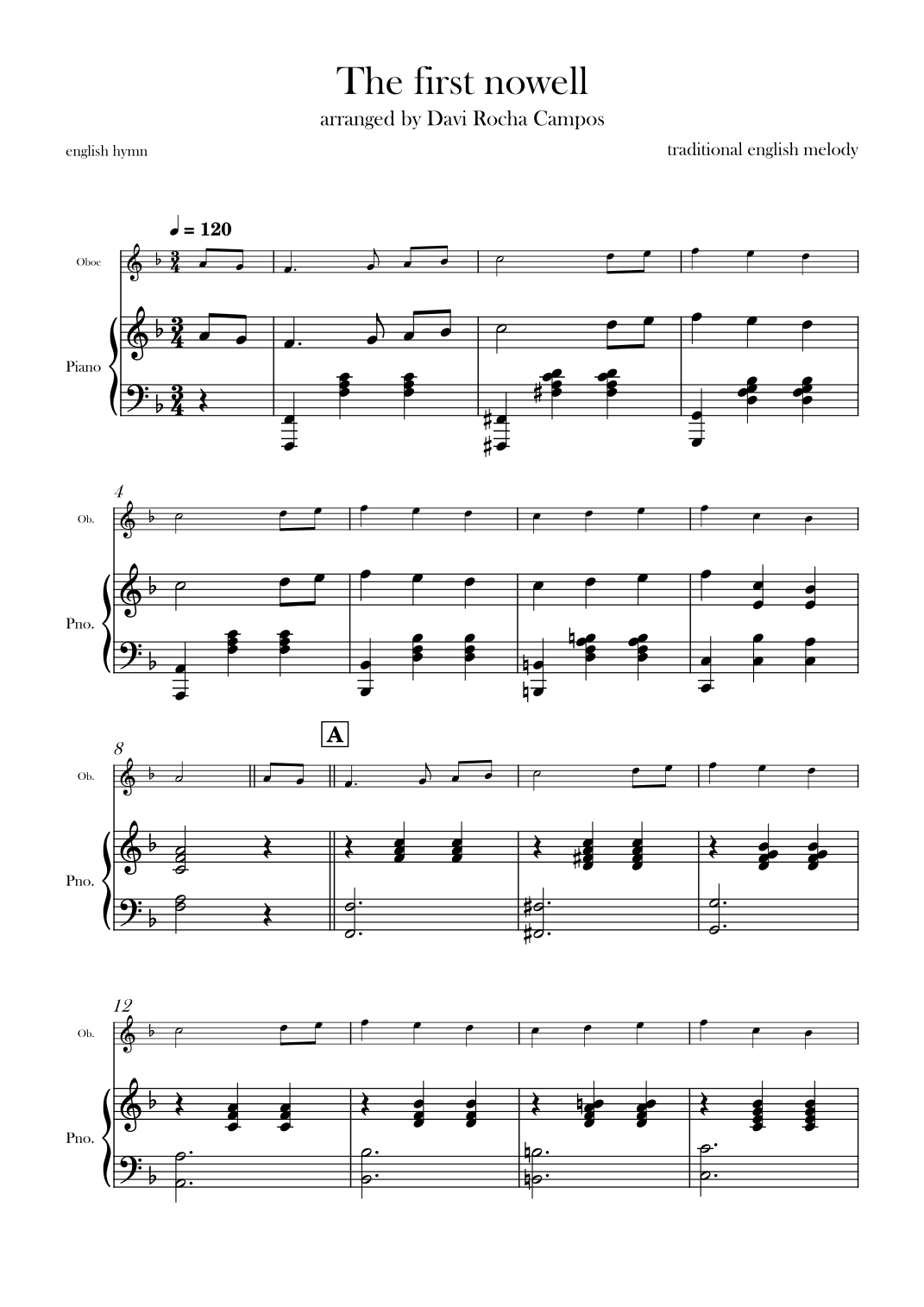 The First nowell (arr. Davi Rocha Campos)