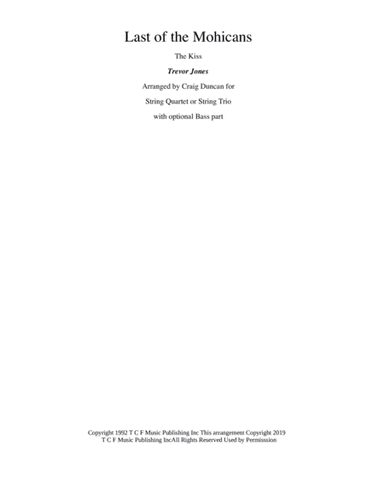 Last Of The Mohicans (main Theme) (arr. Craig Duncan)