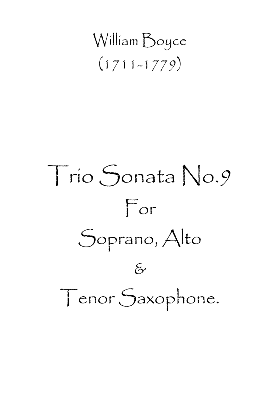 Trio Sonata No.9 (arr. Spence Bundy)