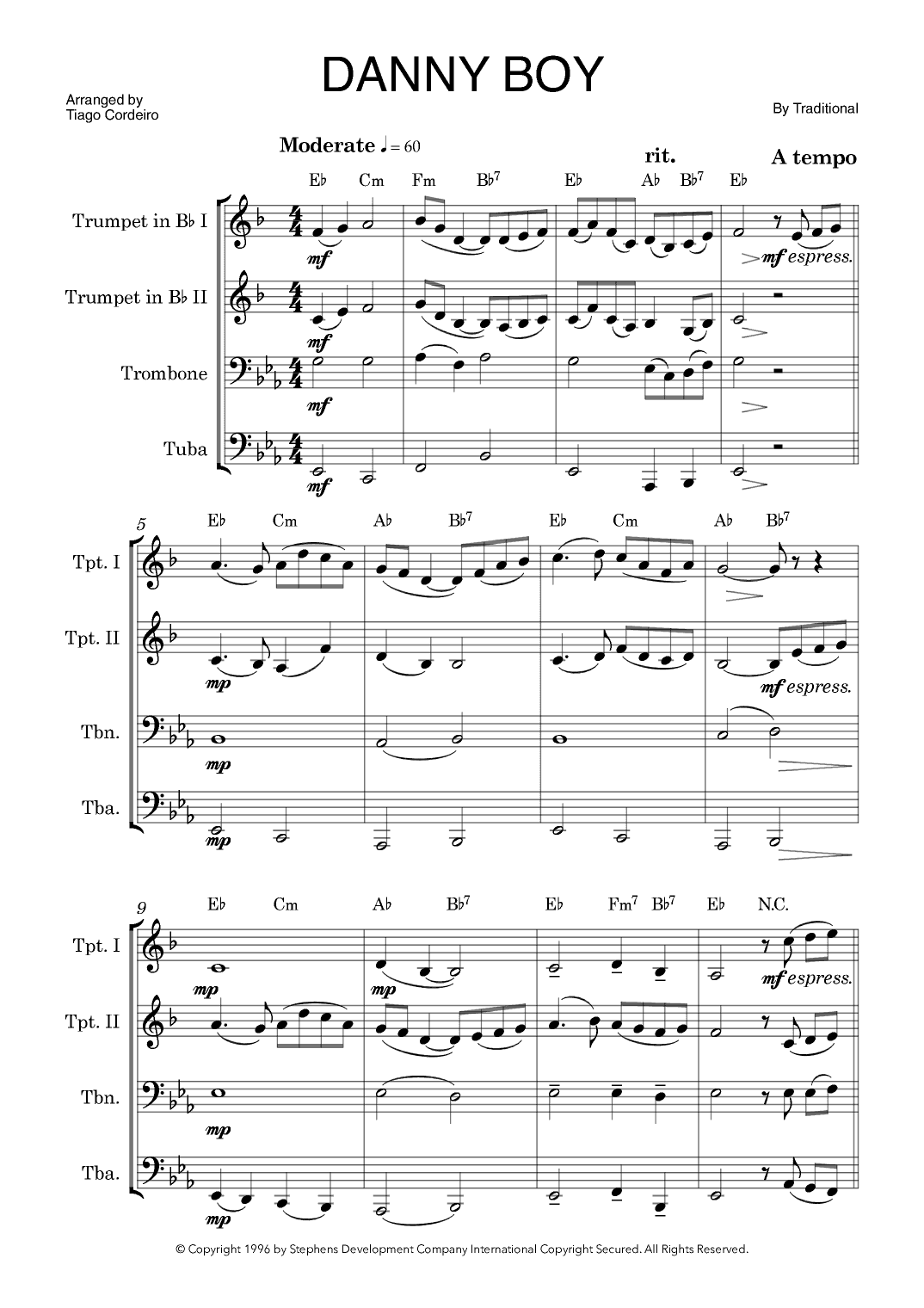 Danny Boy (arr. Tiago Cordeiro)