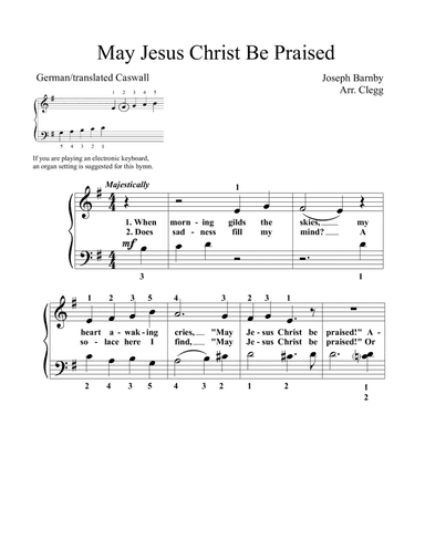 May Jesus Christ Be Praised (arr. Colleen Clegg)