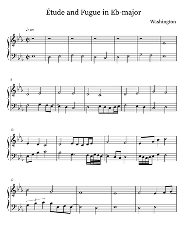 Étude and Fugue in Eb-major