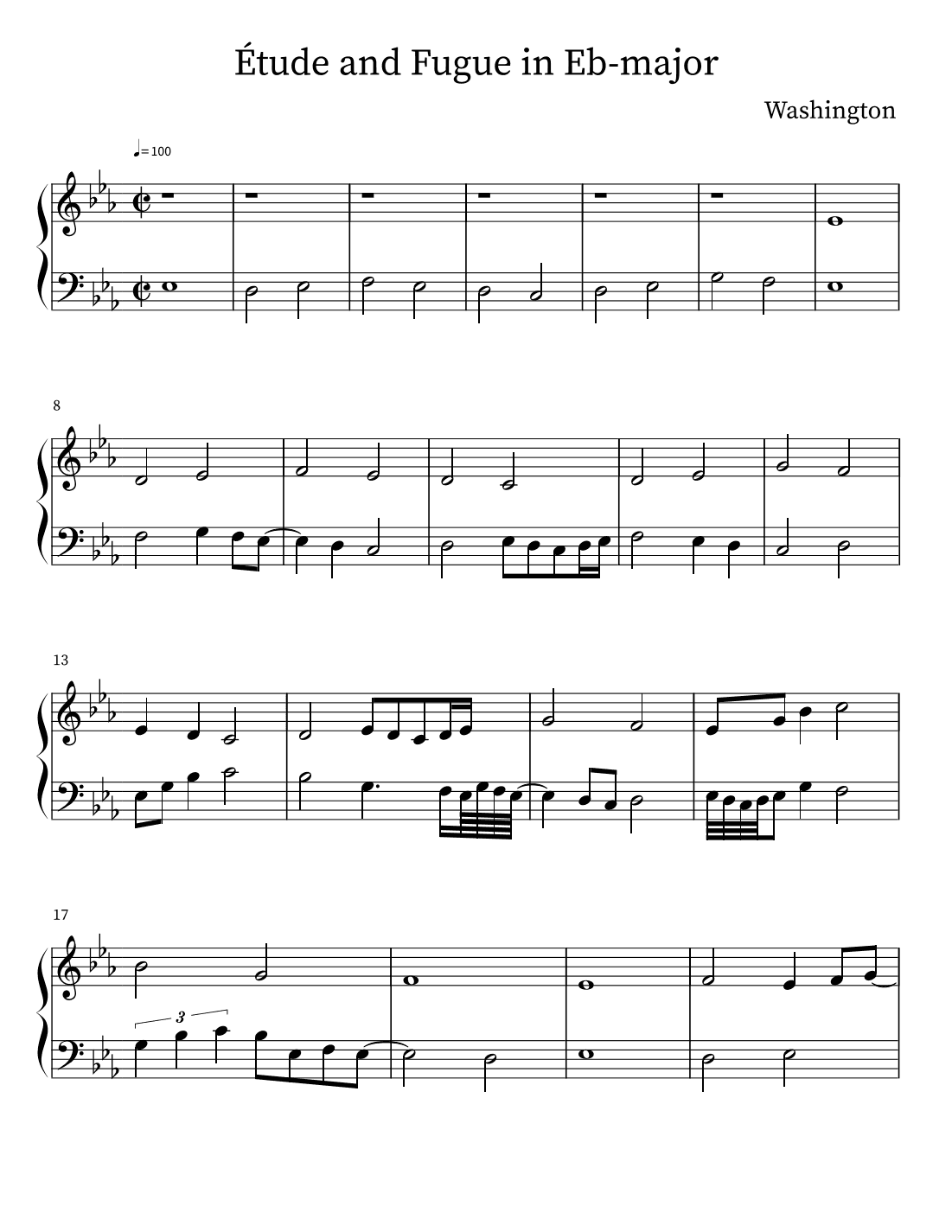Étude and Fugue in Eb-major