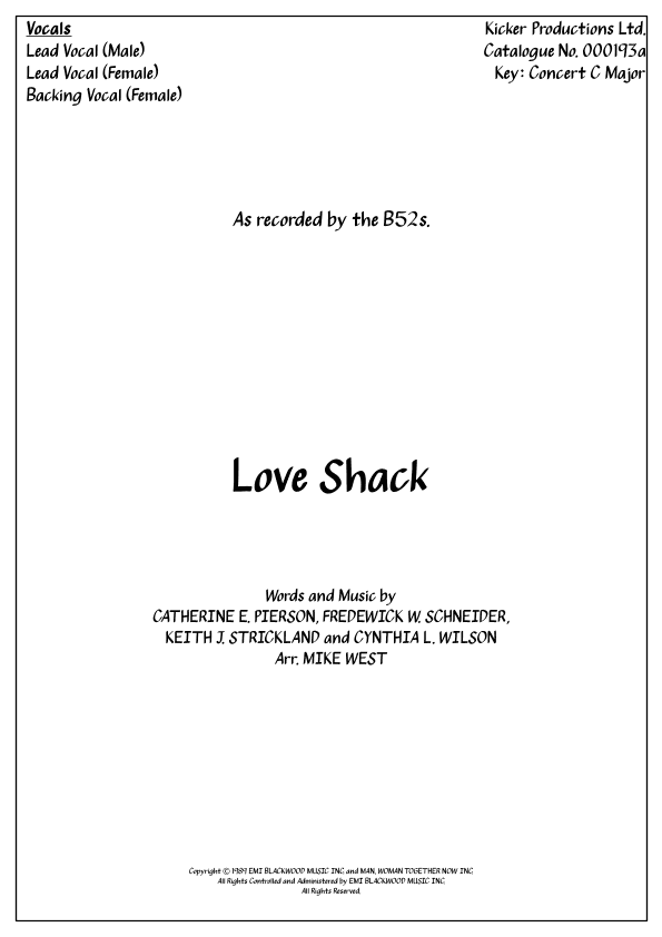 Love Shack (arr. Michael Storeton-West)