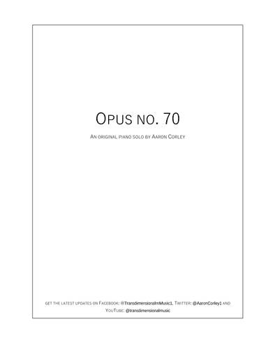 Aaron Corley: Opus no. 70