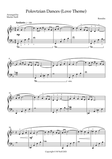 Polovtzian Dances - Love Theme (arr. Martin Neill)