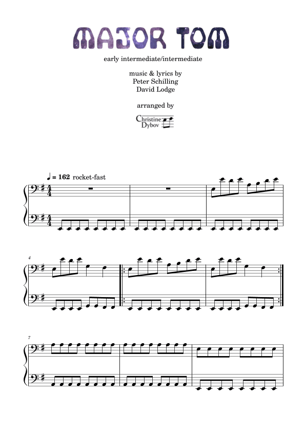 Major Tom (coming Home) (arr. Christine Dybov)