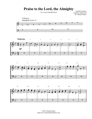 Praise to the Lord, the Almighty - for 2-octave handbell choir (arr. Samuel Stokes)