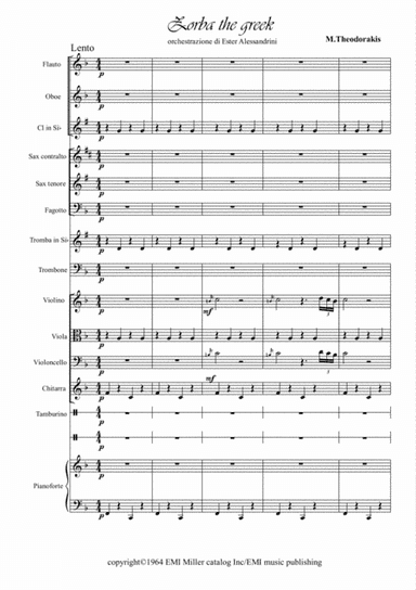 Theme From "zorba The Greek" (arr. Ester Alessandrini)