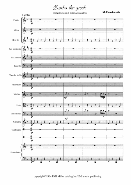 Theme From "zorba The Greek" (arr. Ester Alessandrini)