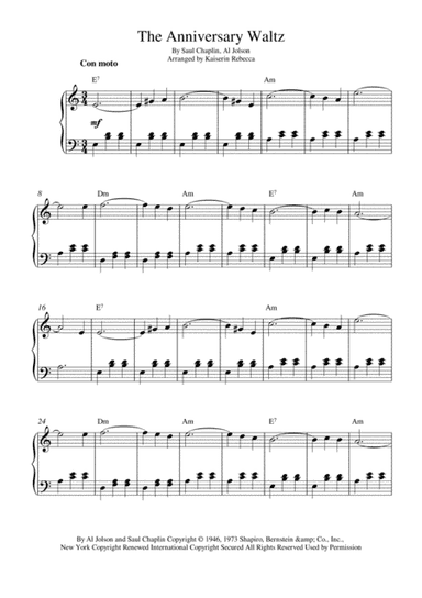 The Anniversary Waltz (arr. Kaiserin Rebecca)