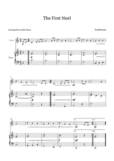 The First Noel (arr. André Nusa)