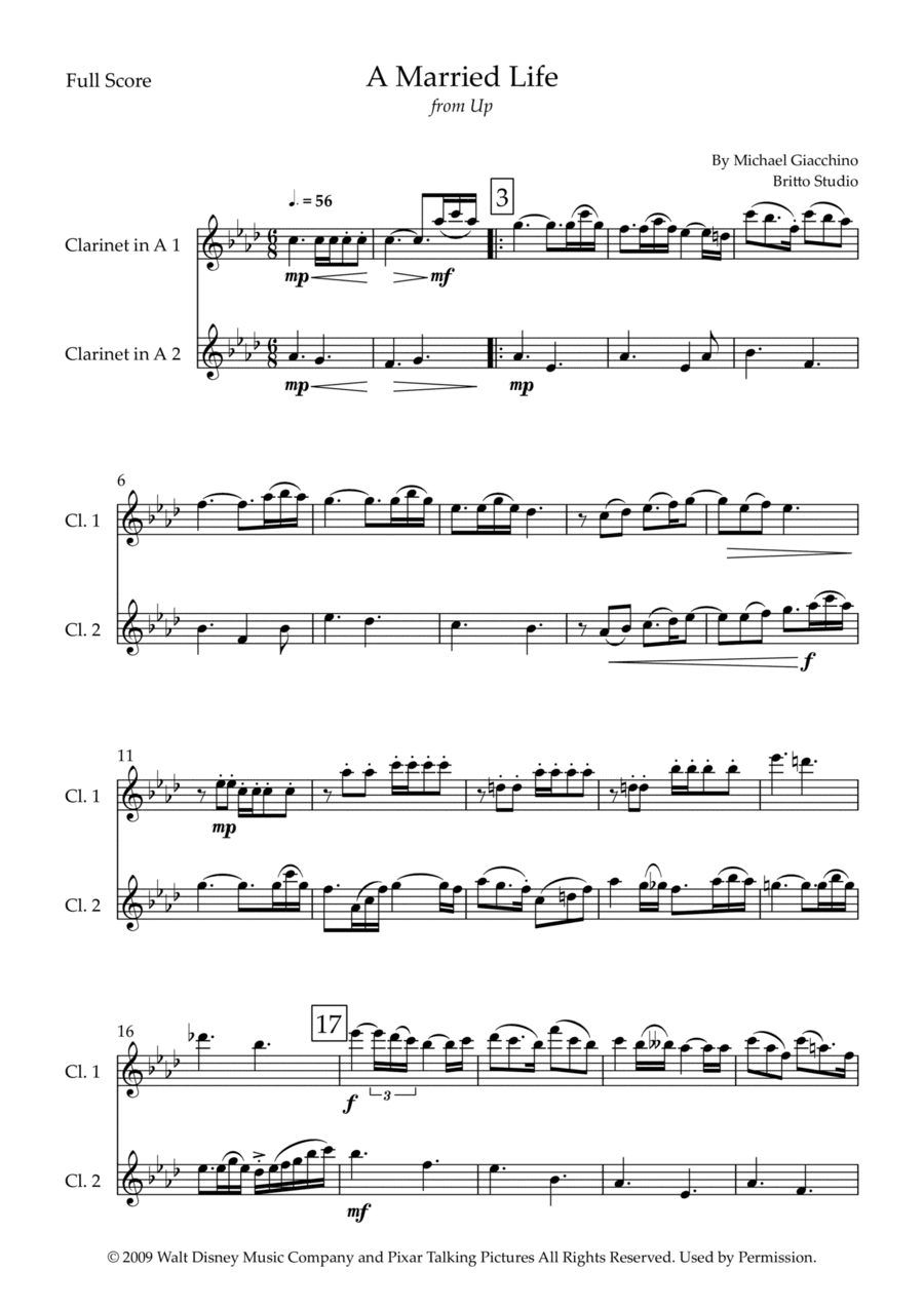Married Life (arr. Fabio Britto)