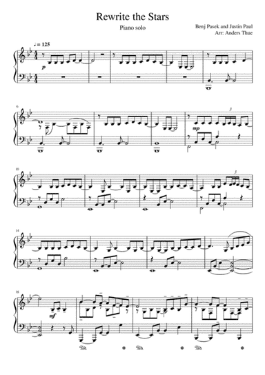 Rewrite The Stars (arr. Anders Thue)