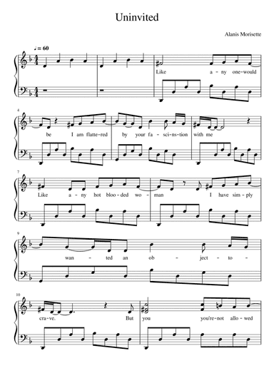 Uninvited (arr. Valeriya Zahonyayeva)