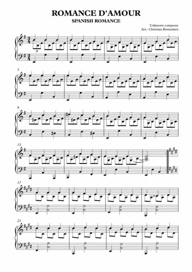 Romance D’Amour (arr. Christian Bennedsen)