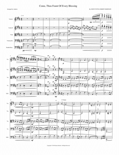 Come, Thou Fount of Every Blessing - For String Orchestra (arr. Andrew)