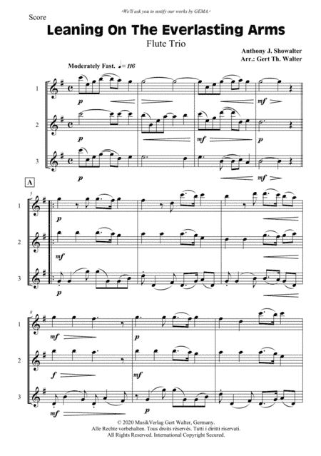 Leaning On The Everlasting Arms (arr. Gert Th. Walter)