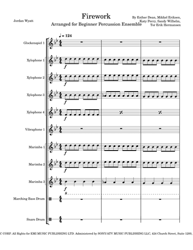 Firework (arr. Jordan Wyatt)