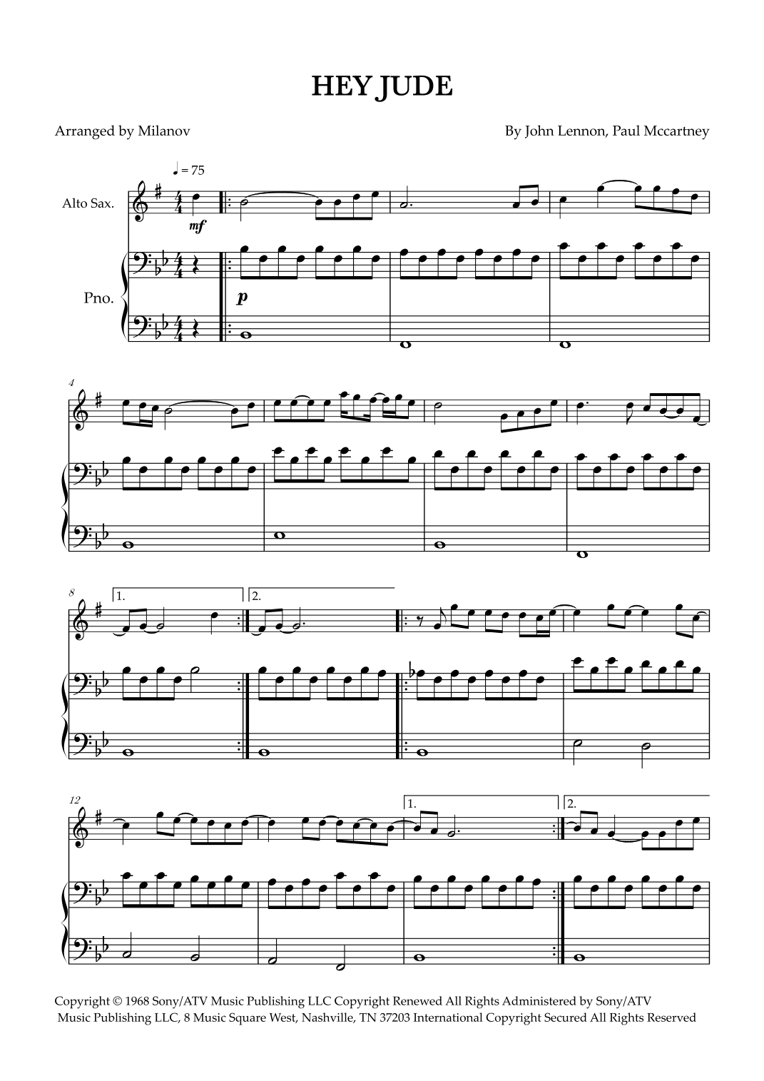 Hey Jude (arr. Milanov)