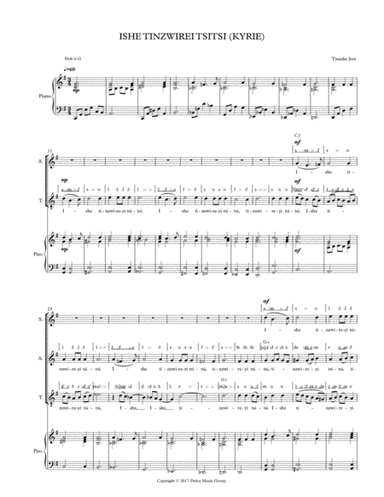 Ishe Tinzwirei Tsitsi (Kyrie) - SATB