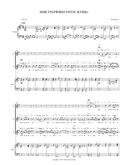 Ishe Tinzwirei Tsitsi (Kyrie) - SATB