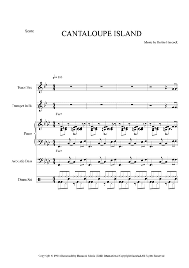 Cantaloupe Island (arr. The Sheet Music Library)