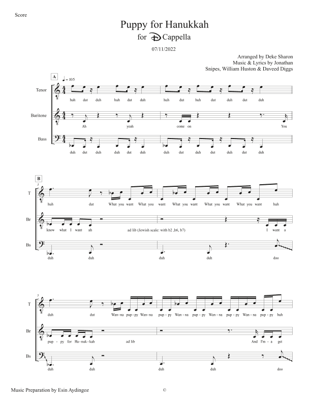 Puppy For Hanukkah (arr. Deke Sharon)