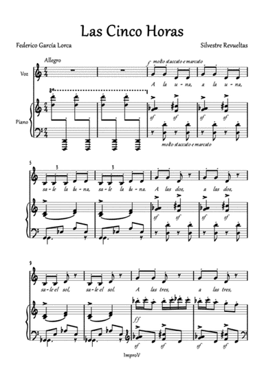 5 Canciones Infantiles - Las cinco horas (arr. Caesar Vijué)