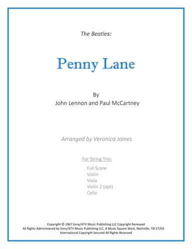 Penny Lane (arr. Veronica Joines)