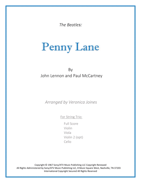Penny Lane (arr. Veronica Joines)