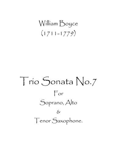 Trio Sonata No.7 (arr. Spence Bundy)