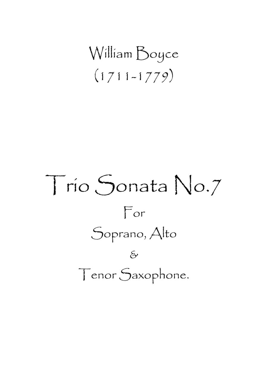 Trio Sonata No.7 (arr. Spence Bundy)