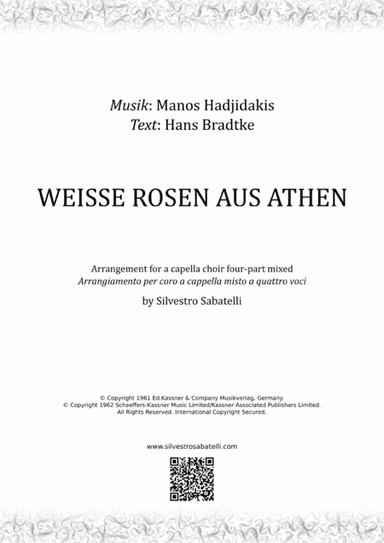 The White Rose Of Athens (arr. Silvestro Sabatelli)