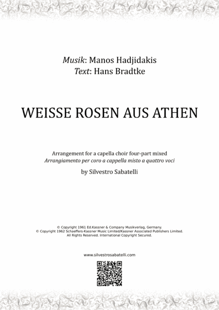 The White Rose Of Athens (arr. Silvestro Sabatelli)