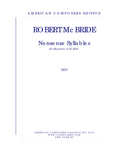 [McBride] Nonsense Syllables
