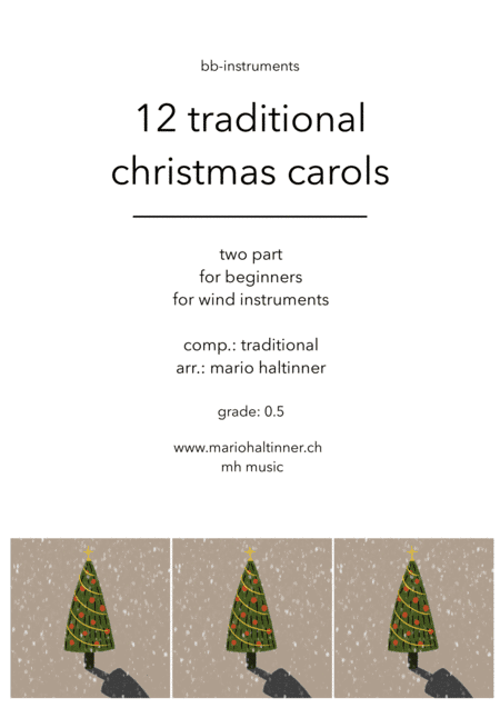 12 Christmas Carols for Bb-Instruments (arr. Mario Haltinner)