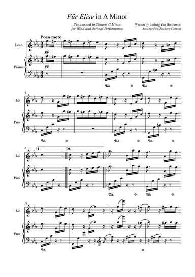Fur Elise (arr. Zachary Corbett)