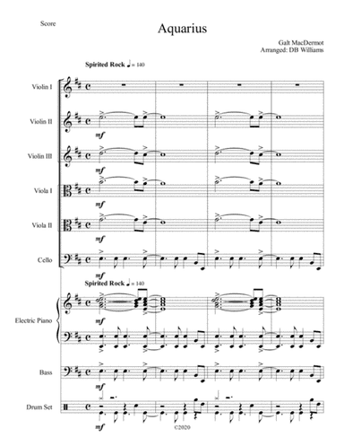 Aquarius (arr. DB Williams)