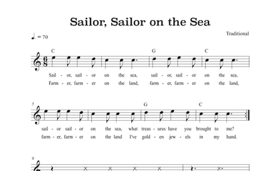 Sailor, Sailor on the Sea (arr. Riverside Guitar School)