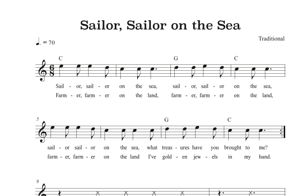 Sailor, Sailor on the Sea (arr. Riverside Guitar School)