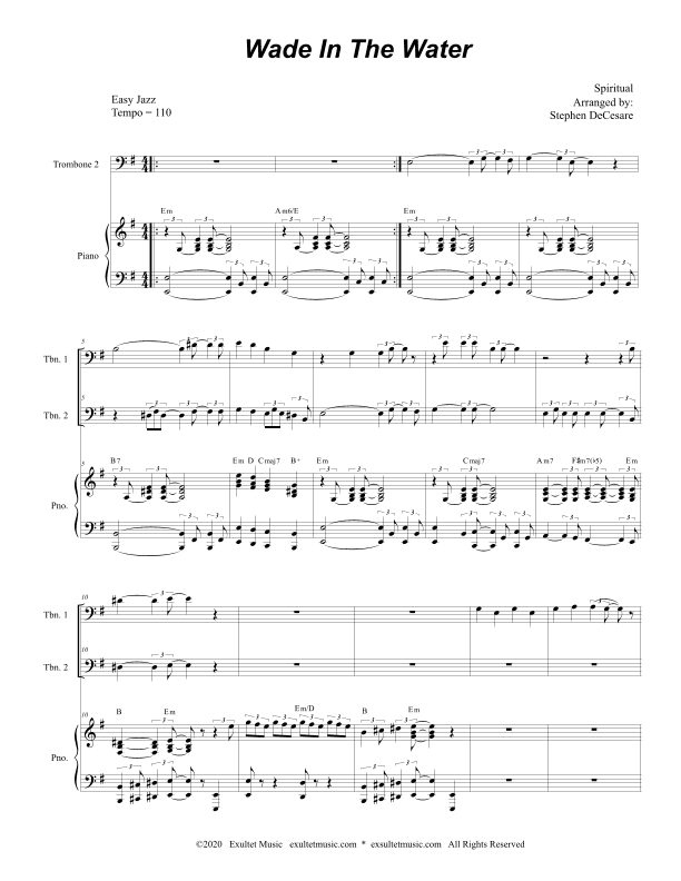 Wade In The Water (Trombone Duet) (arr. Stephen DeCesare)