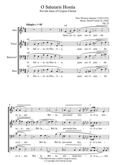 O Salutaris Hostia, Op. 32