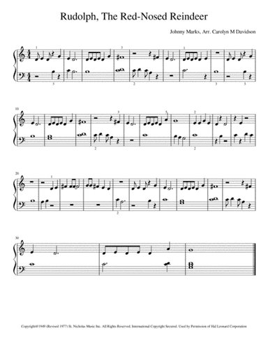 Rudolph The Red-nosed Reindeer (arr. Carolyn M Davidson)