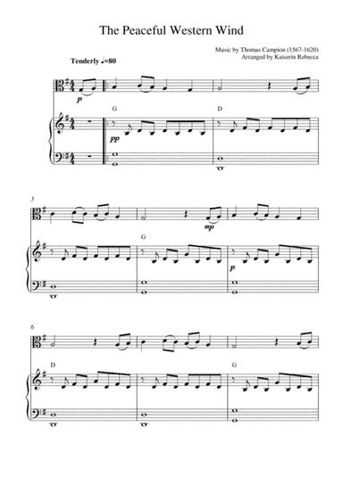 The Peaceful Western Wind (arr. Kaiserin Rebecca)