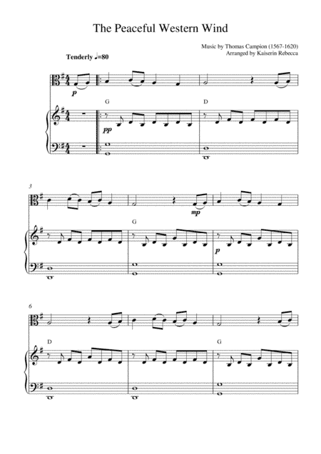 The Peaceful Western Wind (arr. Kaiserin Rebecca)