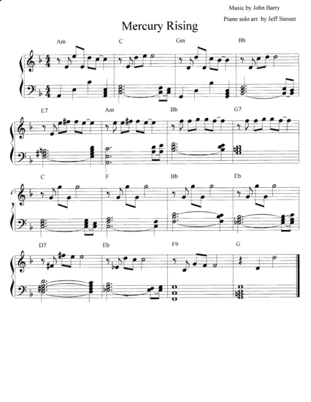 Mercury Rising (arr. jeff siesser)